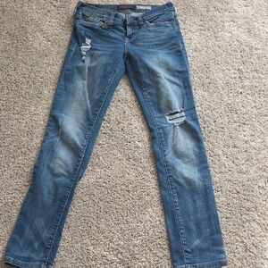 Aeropostale Blue Distressed Skinny Jeans